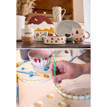 bemalte Keramikgegenstände