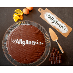 Schablone für den Schriftzug Allgäuerin